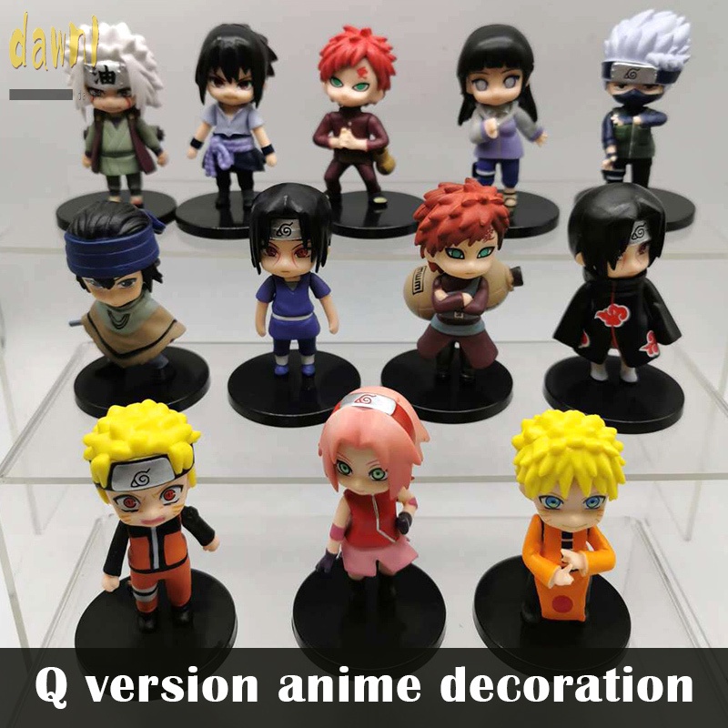 12 Piezas Figura De Acción Anime Naruto Sasuke Sakura Kakashi Jiraiya