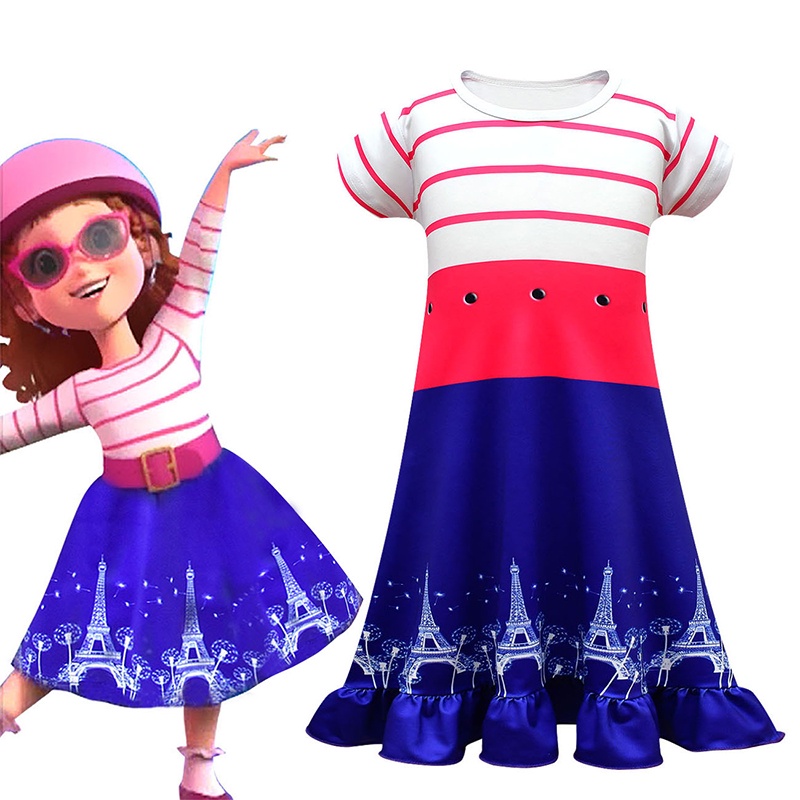 Niños Niñas Fancy Nancy Vestidos De Manga Corta De Dibujos Animados De  Impresión De Anime Volantes Vestido De Princesa Camisón Ropa De Verano |  Shopee Colombia