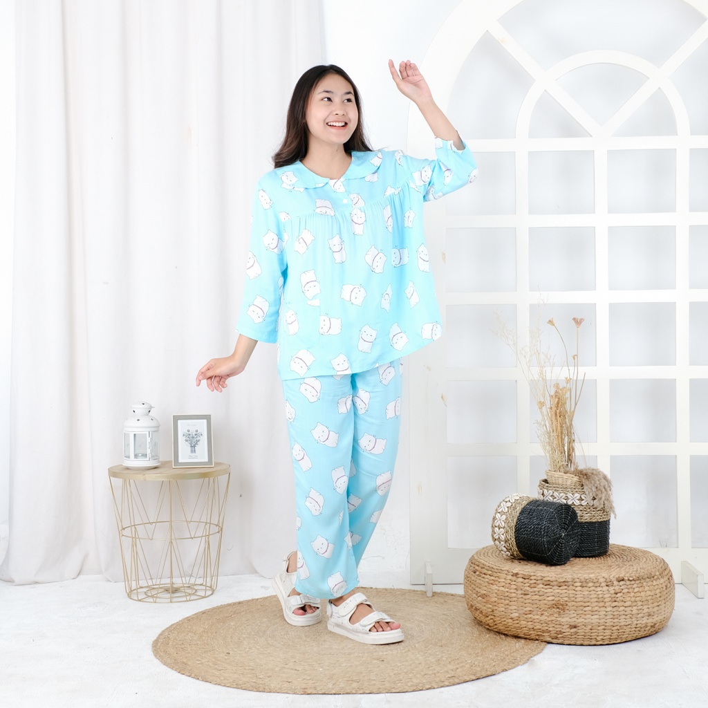 Camisones para conjuntos de pijama 3/4 manga rayón Premium by HAMNIDA últimos camisones motivos camisones de rayón pijamas de Bali camisones pijamas mujeres últimos camisones ajustes | Shopee Colombia