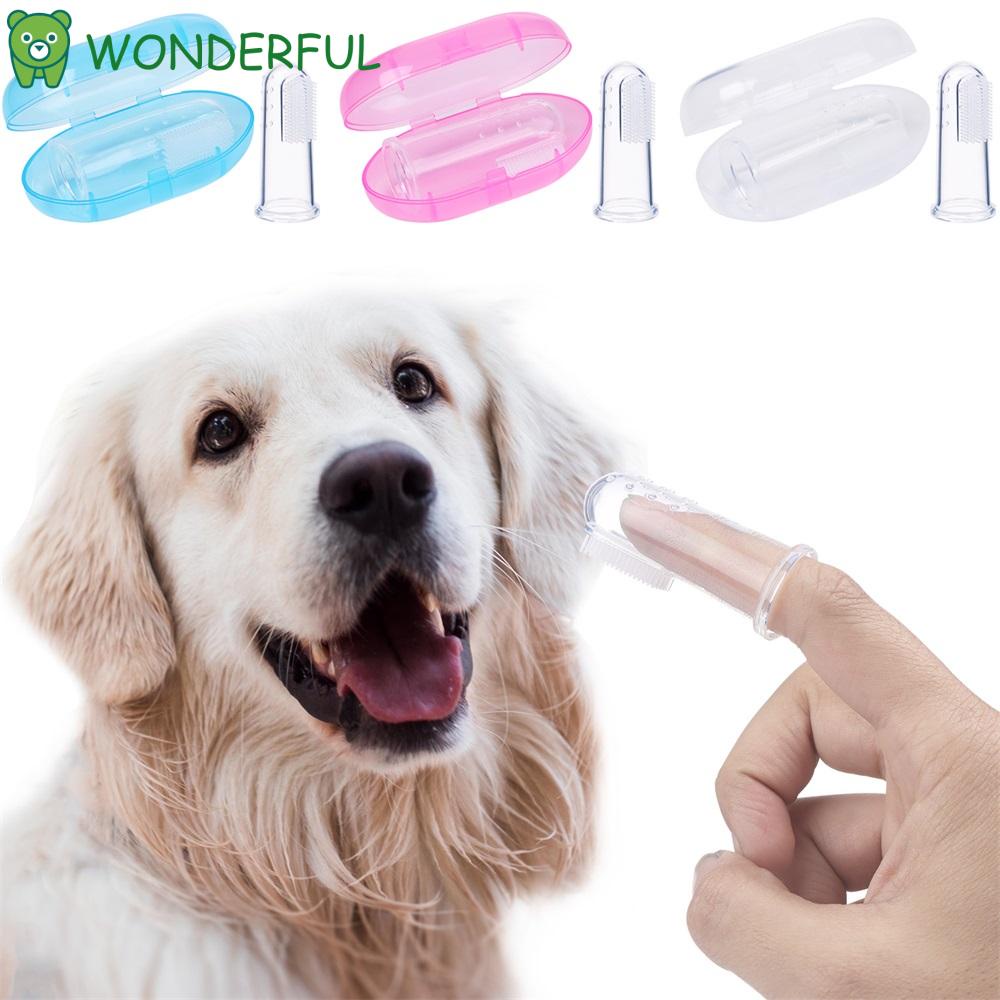 Cepillo Dientes Gato Cepillo de dientes para perros paquete de 4 Mascotas Dedo del Cepillo de Dientes kit de cepillo de dientes para dedos Cepillo de Dientes de Silicona para Perros 