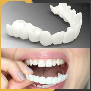 Image of chapa de dientes falsos snap inferior y superior prótesis dentales de silicona falso cubierta de dientes