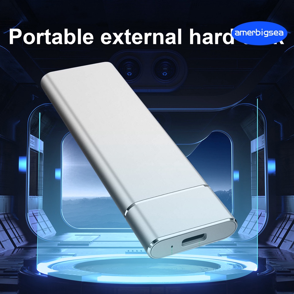 Disco duro externo externo de 2 TB de alta velocidad USB 3.1 para Mac PC portátil 2 TB-A Blue 