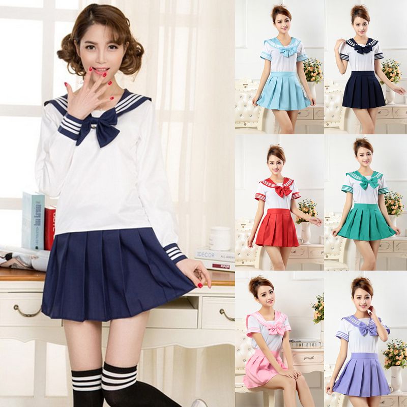 vestido de niña de la escuela japonesa traje marinero uniforme cosplay  disfraz de fantasía vestido | Shopee Colombia