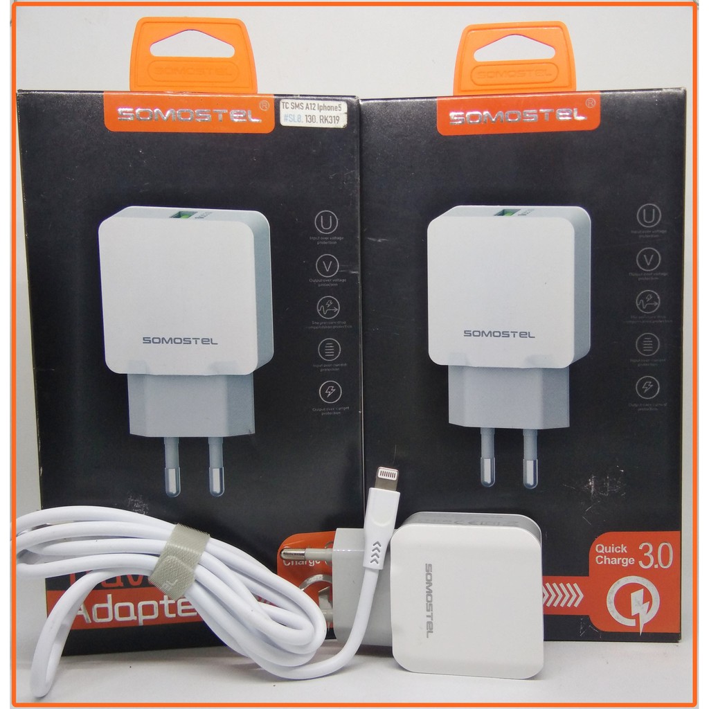 Image of Somostel SMS-A12 Quick Charge 3.0 Qualcomm adaptador de viaje cargador #1
