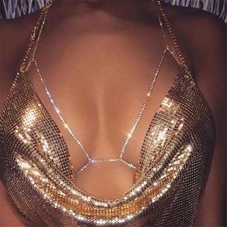 Image of garra diamante sujetador cadena cuerpo cadena bikini cadena femenina