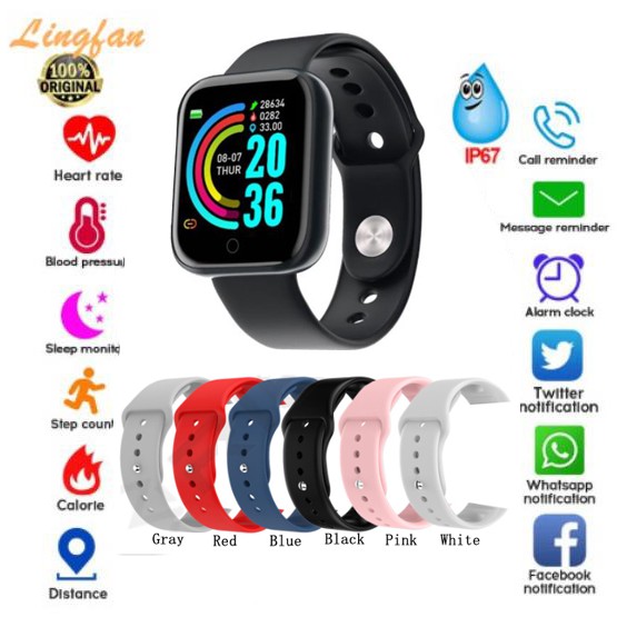 Reloj inteligente/smart watch a prueba de agua y68/d20 | Shopee Colombia