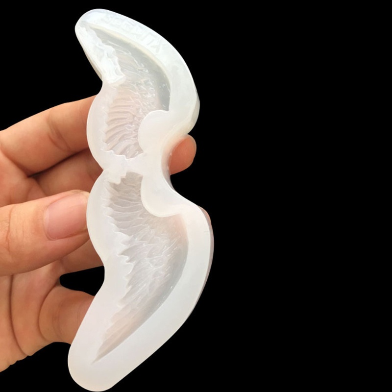 QW Moldes De Silicona 3D De Ala De Ángel Fondant Molde Transparens Colgante Fabricación De Suministros De Cocina Herramientas De Hornear Caramelo Jabón