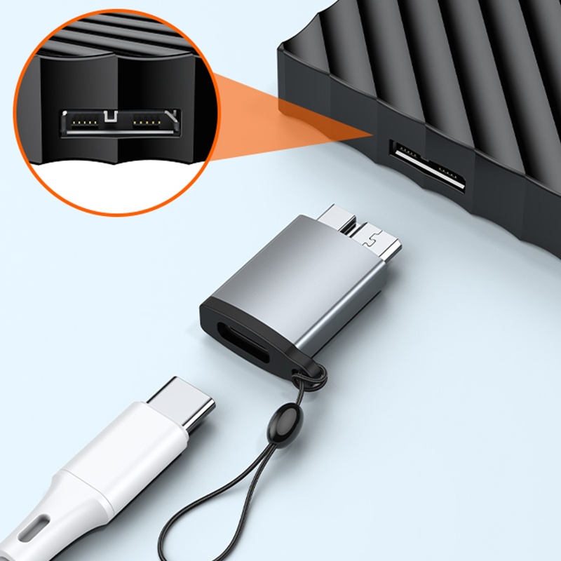Image of DOU USB 3.1 Tipo C A Micro B Adaptador 3.0 De Transferencia Super Velocidad Hasta 5 Gbps #2