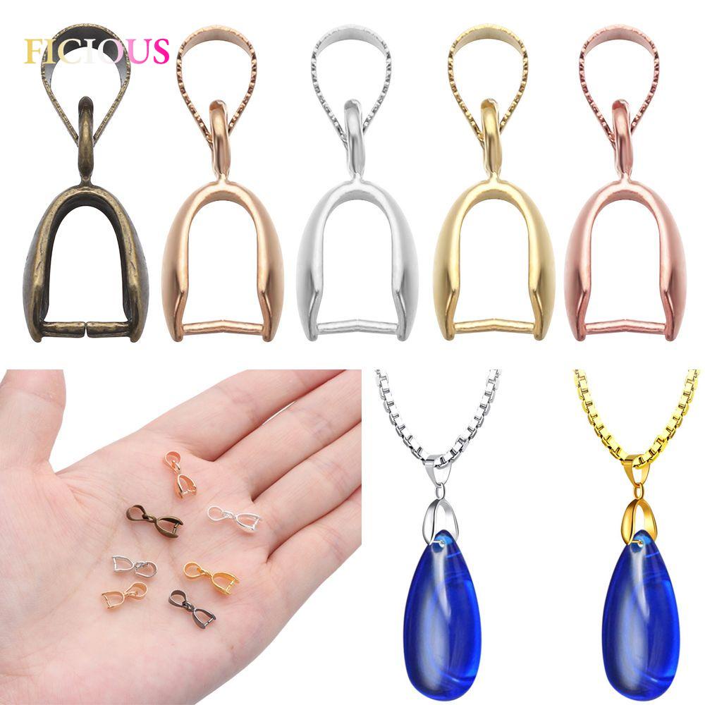 FICIOUS 10Pcs Pendant Clip DIY Jewelry Charm Bail Melon Seeds Buckle New Jewelry Findings Jewelry Buckle Jade Pendant Accessories Pendant Connector | Shopee Colombia