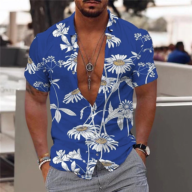 Camisas Hawaianas Tropicales De Verano Para Hombres Y # 39 ; s Camisa Playa  Manga Corta Moda Tops Tee Shirt Homme Blusa Hombre Camis | Shopee Colombia