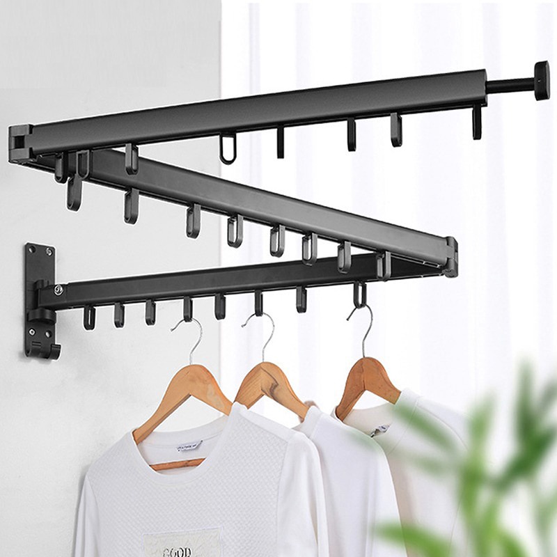 Foldabl Tendedero De Ropa Retráctil De Aluminio Percha Montaje En Pared  Ahorro De Espacio Hogar Balcón De Alta Calidad | Shopee Colombia