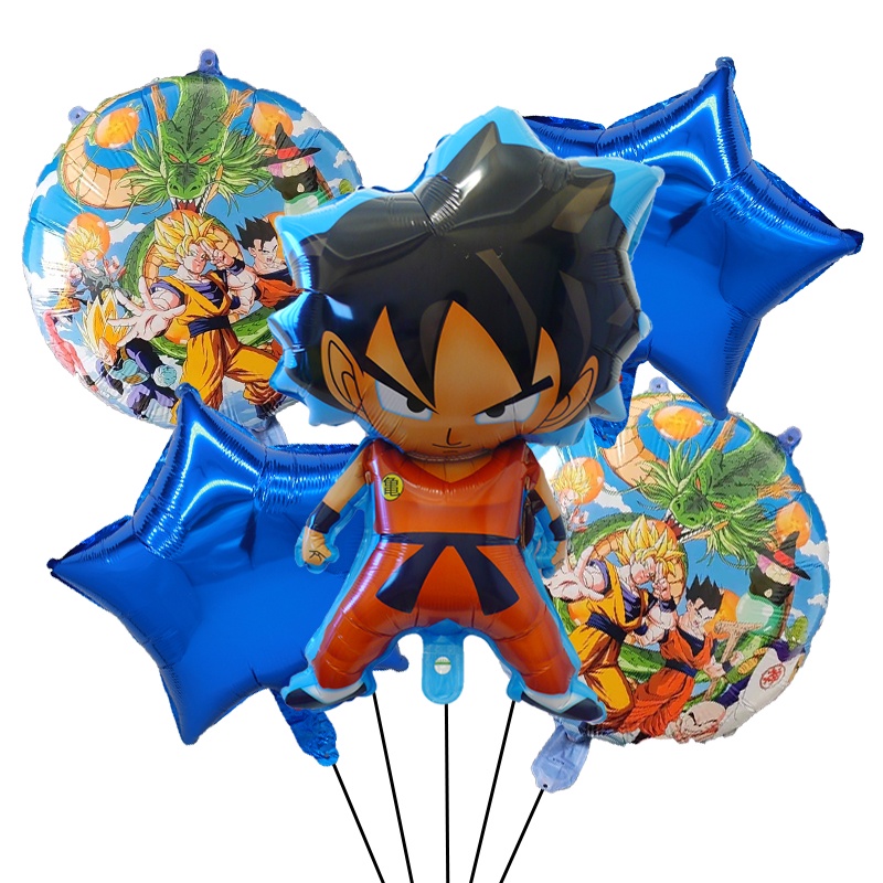 5 Unids/Set Z Son Goku Dragon Balloon 18 Pulgadas Doble Cara Ball Foil  Globos Niño Cumpleaños Suministros De Aire | Shopee Colombia