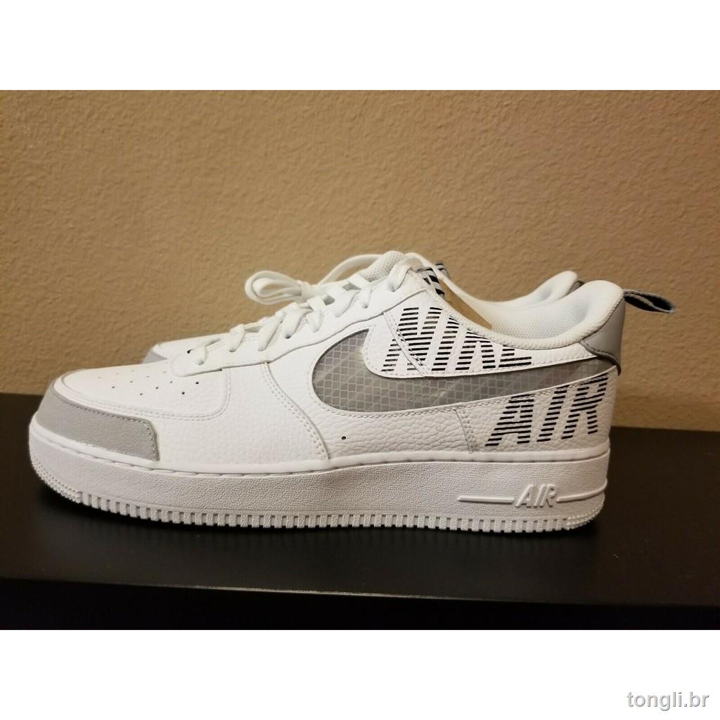 Nike Air Force One 1 3 Colores Bajo Construcción Lobo Blanco Gris Bq4421-1001 #5