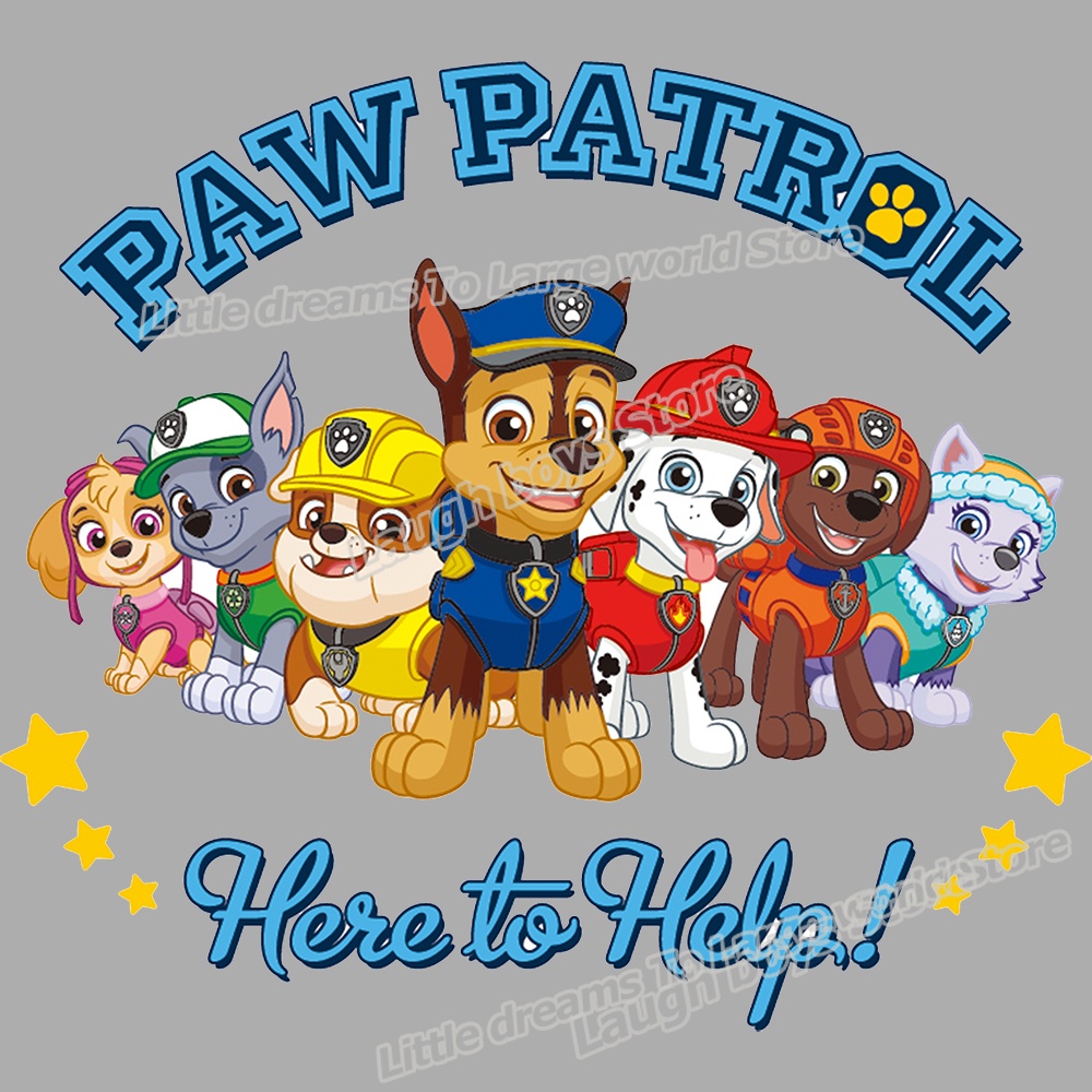 Image of Paw Patrols Parche De Transferencia De Calor Chase Mashall Cielo Ropa De Perro Plancha En Pegatinas T-Shirt DIY Decoración Apliques Regalos #6