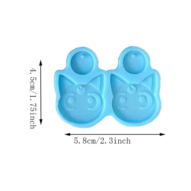 JEN Lindo Gato Pez Conejo Pendientes Molde DIY Colgante Joyería Resina Epoxi De Fabricación