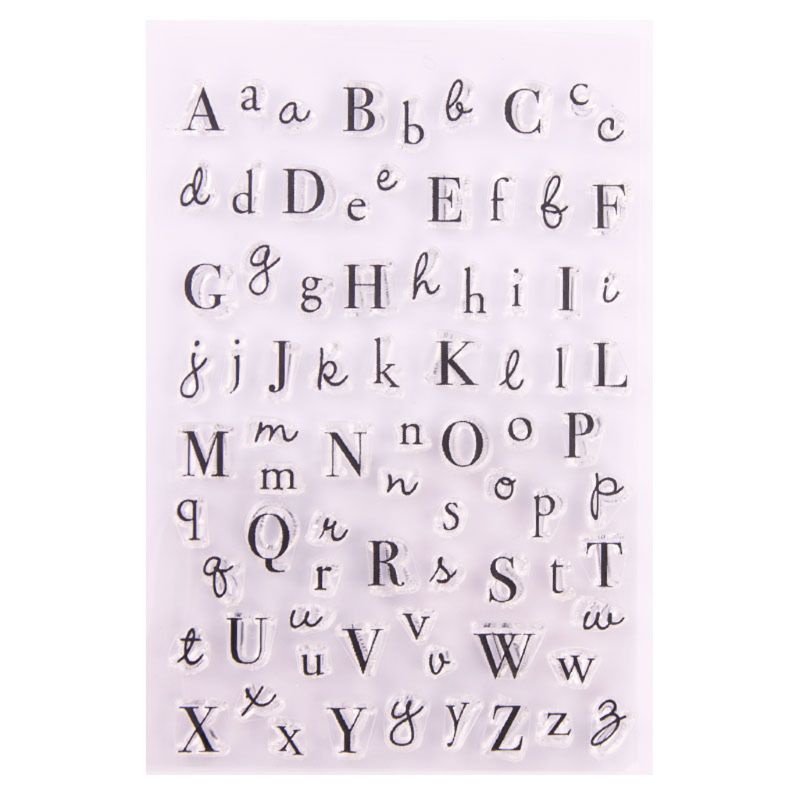 A0127 Letras Números Transparente Silicona Sello para DIY álbum Scrapbooking Tarjeta decoración 
