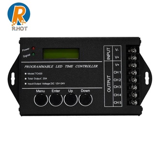 DC12V 24V Programable 5CH RGB Led Tira De Luz Controlador De Tiempo Atenuador Utilizado En Acuarios , Tanque De Peces , Planta Crece #5