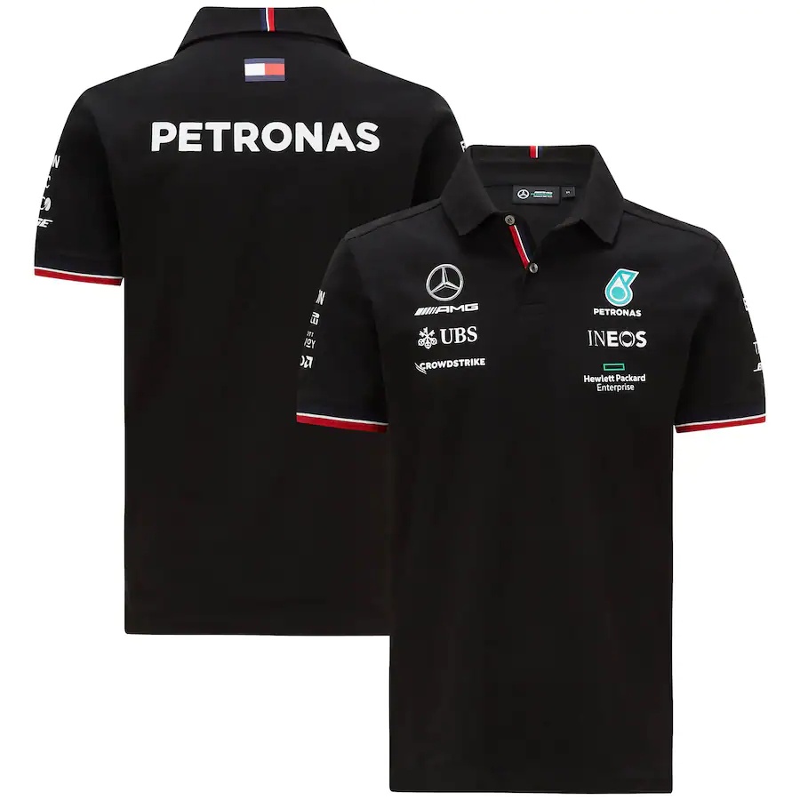 Mercedes AMG Petronas F1 2021 Equipo Camiseta polo Fórmula Uno Traje Carreras Camisa Shopee