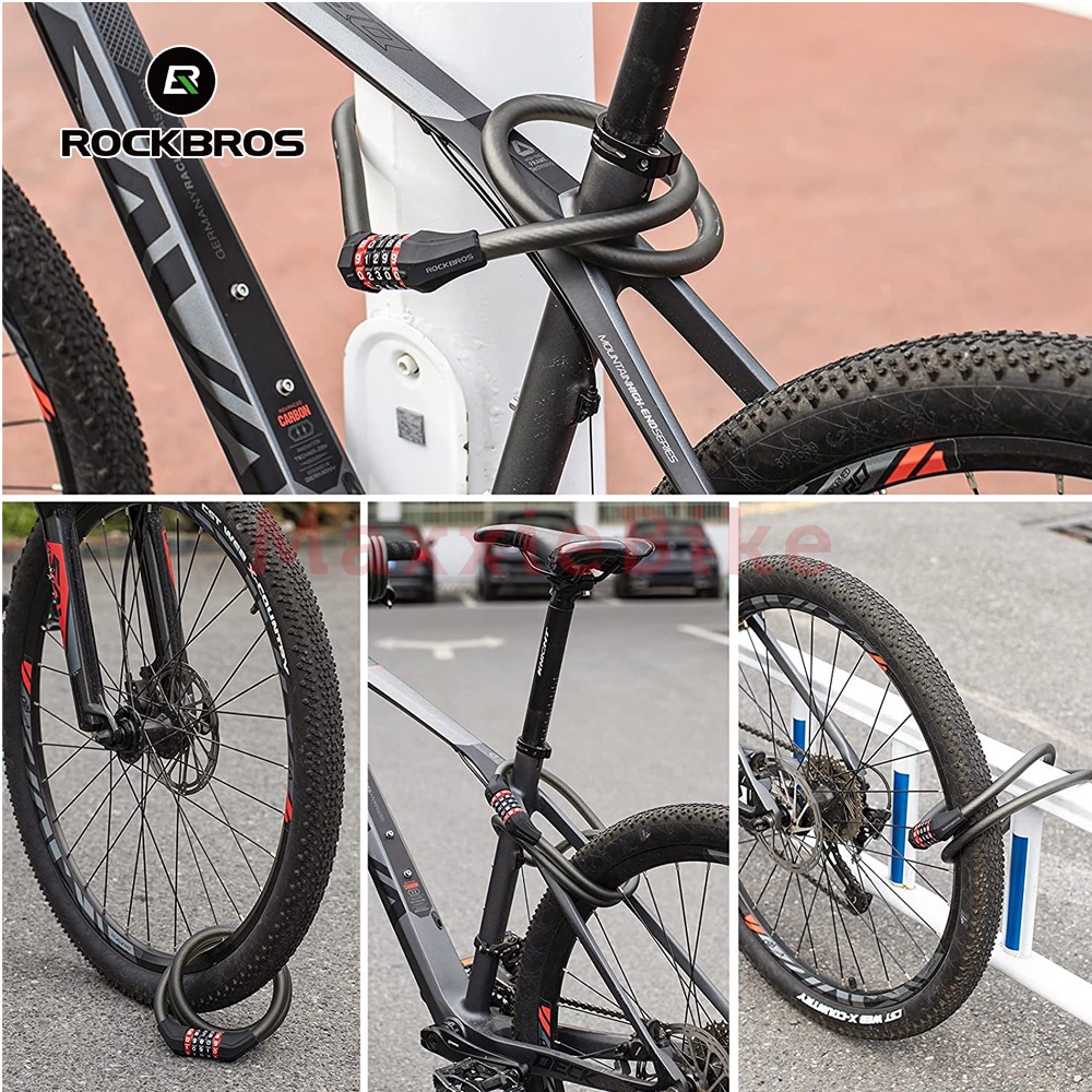 Image of Rockbros RKS507 candado de bicicleta de 120 cm de acero de alta seguridad impermeable #5