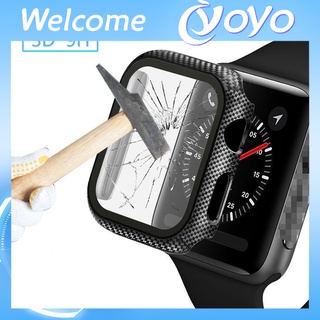 Vidrio + Estuche Para Apple Watch Serie 7 6 SE 5 4 3 2 1 I-Funda 45mm 41mm 44mm 40mm 38mm 42mm Parachoques Protector De Pantalla Cubierta Reloj #7