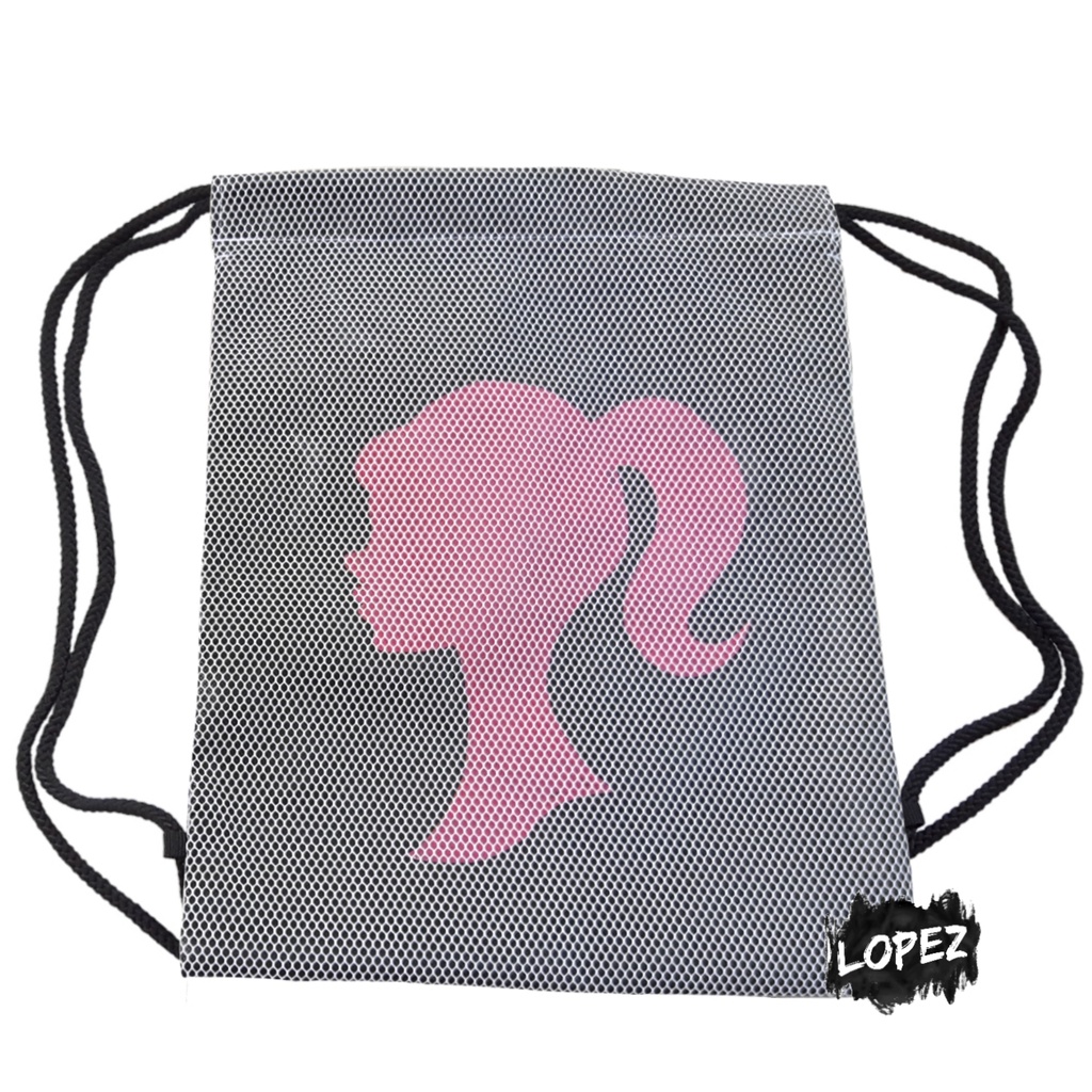 Barbie Net Bag/ Barbie muñeca silueta cola de caballo mochila/princesa