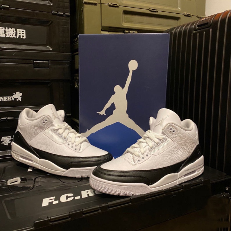 jordan 3 blanco con negro