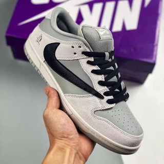 [Nike En Stock] Travis Scott * Playstation * Dunk SB low cut Top gray Barb sport sneakers Parejas Moda casual #3