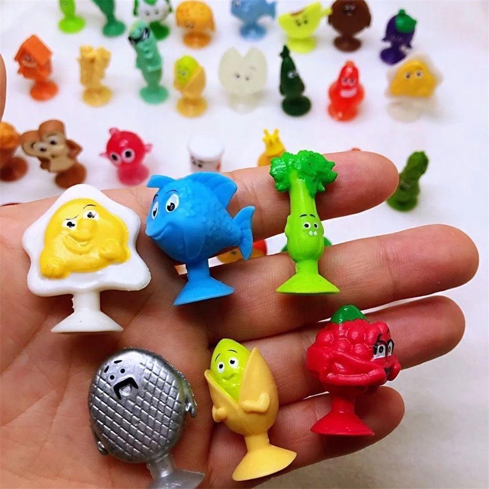 GUODUN Kids 20Pcs/lot Toys Cupule Suckers Cartoon Gifts Mini Doll Suction Cup Puppets Capsule Model Suction Cup Toys Sucker Dolls 