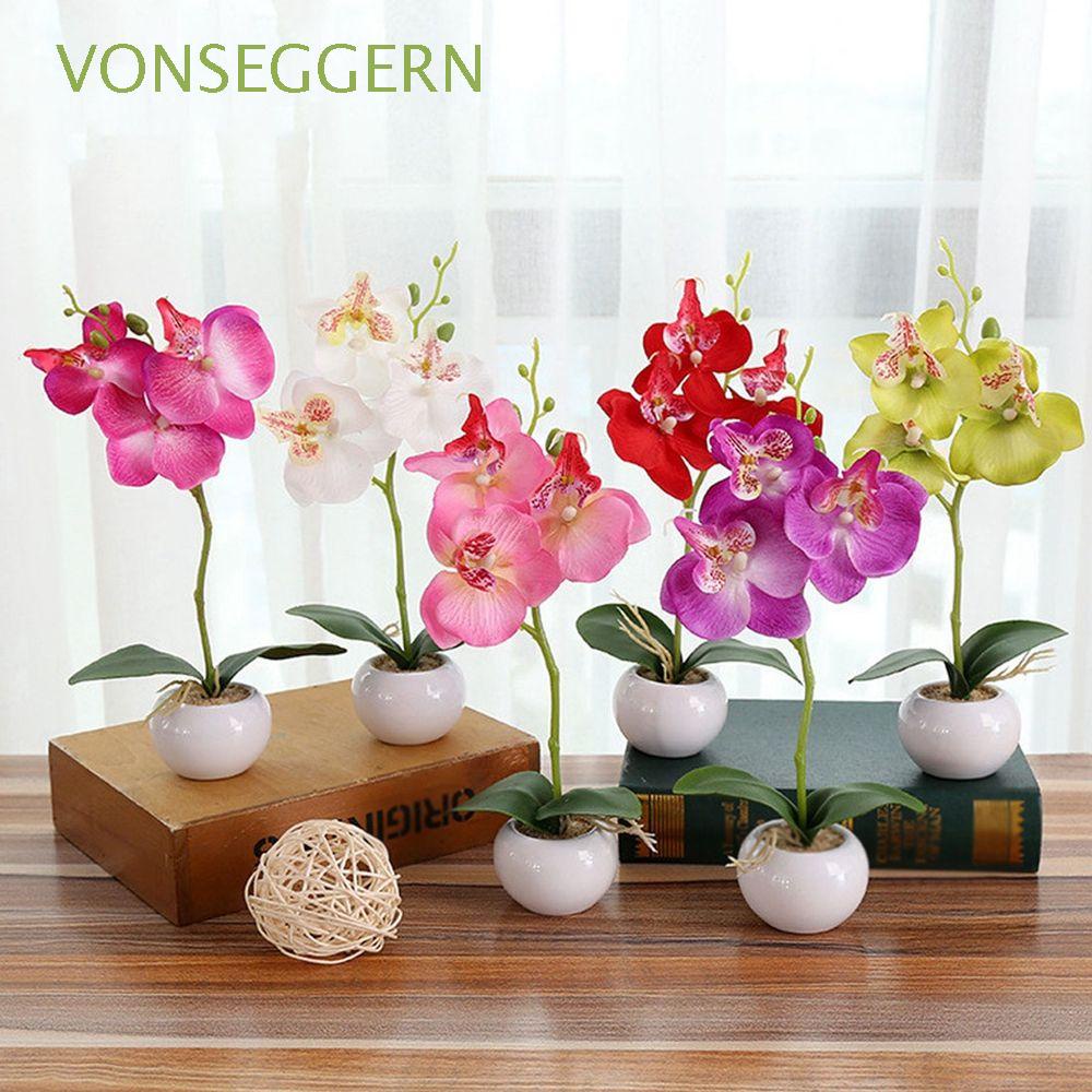 vonseggern 29cm flor artificial flores hogar seda flor triple cabeza jardín  boda decoración flores ornamental mariposa orquídea/multicolor | Shopee  Colombia