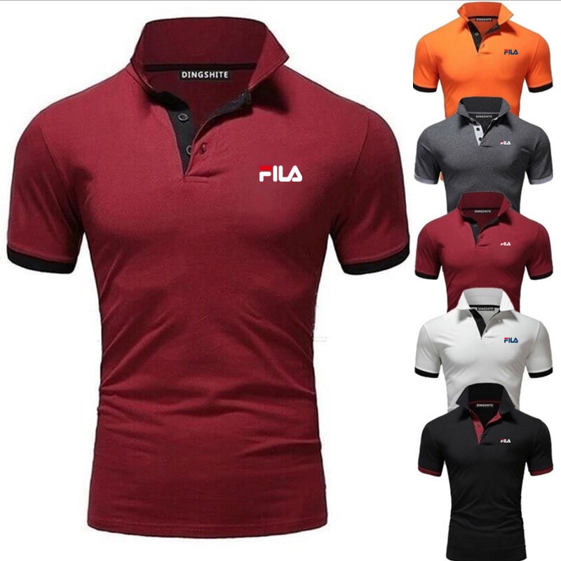 fila hombres polo camisas de manga corta hombre tops moda m-4xl en stock  0127 | Shopee Colombia