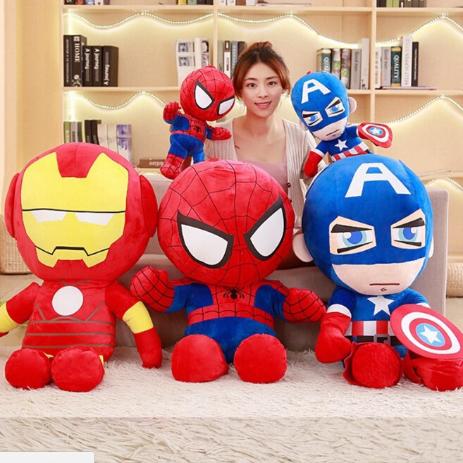 50cm Marvel vengadores serie capitán américa Iron Man Spiderman juguetes de  felpa suave peluche juguetes bebé muñeca niña alta popularidad | Shopee  Colombia