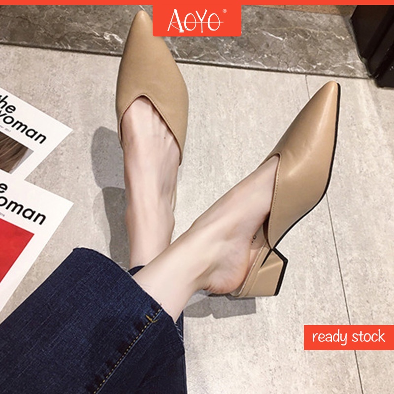 níquel habilidad protesta mujer zapatos de tacón alto puntiagudo zapatillas de moda | Shopee Colombia