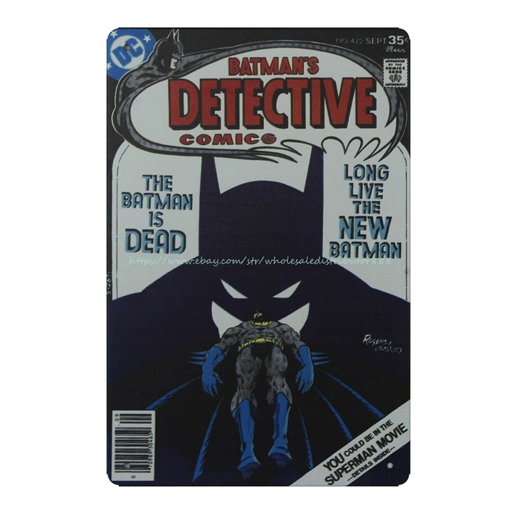 Batman Is Dead Long Live New Detective Comics Metal Estaño Signo | Shopee  Colombia
