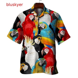Camisas Hawaianas Estampadas Para Hombre De Playa Con Botones De Manga Corta #1
