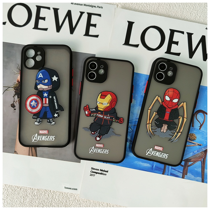 funda iphone 13 12 mini pro max nuevo se 2020 6 6s 7 8 plus x xr xsmax 11  pro max feel cámara iron man spider man capitán américa | Shopee Colombia