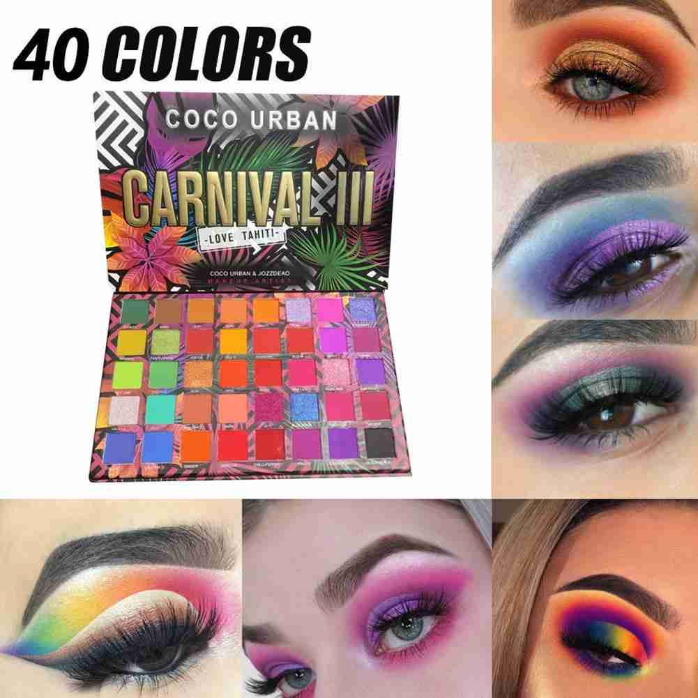 40 Colores Vivos De Verano Mirada De Ojos Maquillaje Brillo Sombra K8X3  Paleta Mate W9Q9 Nuevo | Shopee Colombia