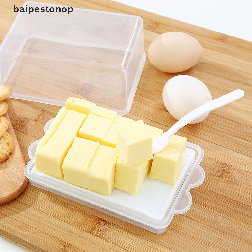 Caja de bandeja de plato de queso de mantequilla de acero inoxidable con tapa 