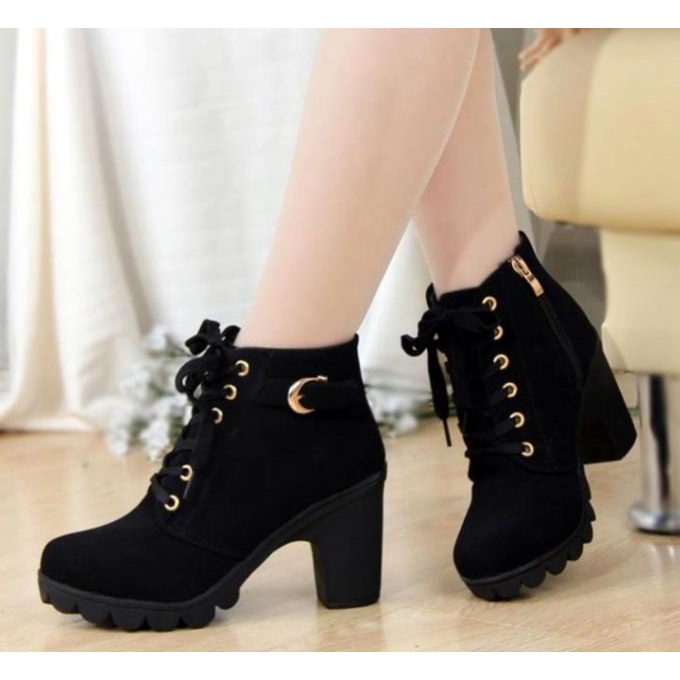 Zapatos de mujer botas de tacones & negro Sbo99 Shopee Colombia