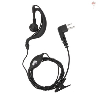 2PCS G-Shape Security Mic Earpiece Headset For Baofeng Radio Walkie Talkie 2 Pin 