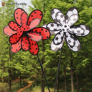 Image of EXACTLYABLY Stake Decorations Wind Sculptures Garden Ladybug Pinwheels Ornament Windmill Outdoor Sunflower Patio Lawn Yard Spinners