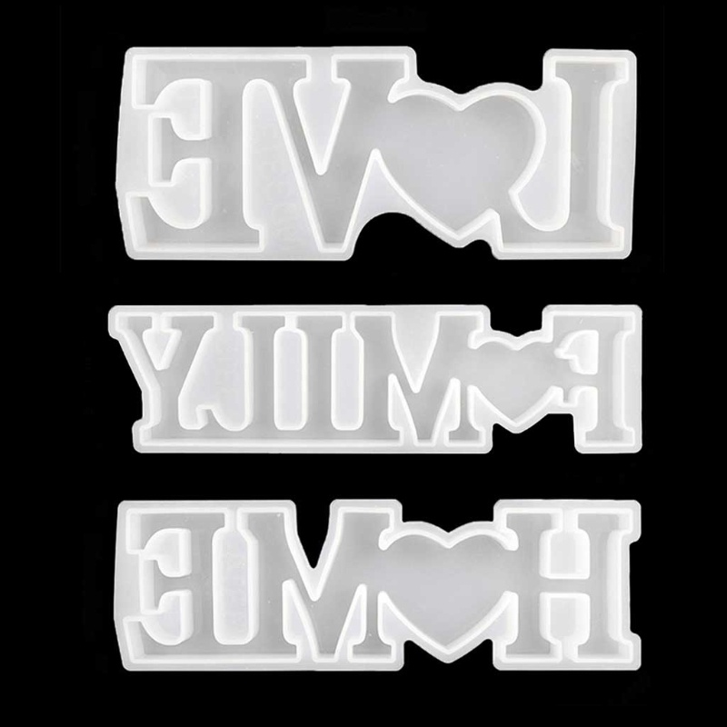 SIY LOVE FAMILY Home Adornos Del Alfabeto Inglés Molde De Resina Epoxi Letras Decoraciones Para El Hogar Silicona Hecho A Mano