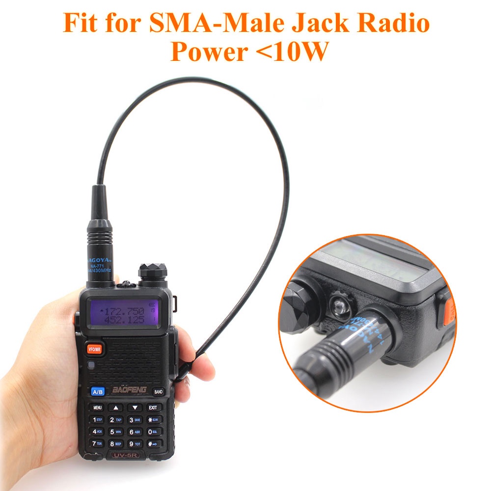 Image of TNP NA-771S SMA Hembra De Doble Banda De Alta Ganancia Walkie Talkie Antena Suave Látigo VHF UHF Radio #5
