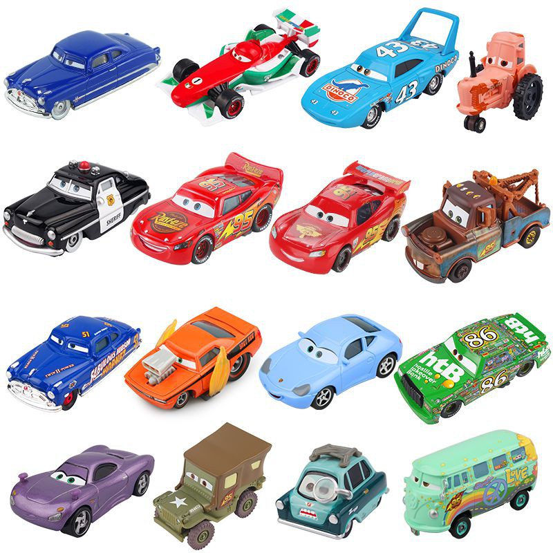 Disney Pixar Cars 2 3 Lightning McQueen Mater Jackson Storm Ramírez 1 : 55 Vehículo Fundido A Presión Aleación De Metal Juguetes Para Niños #1