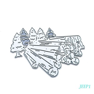 Image of JEEP Forest Tree Wood Metal Troqueles De Corte En Relieve Plantilla DIY Scrapbooking