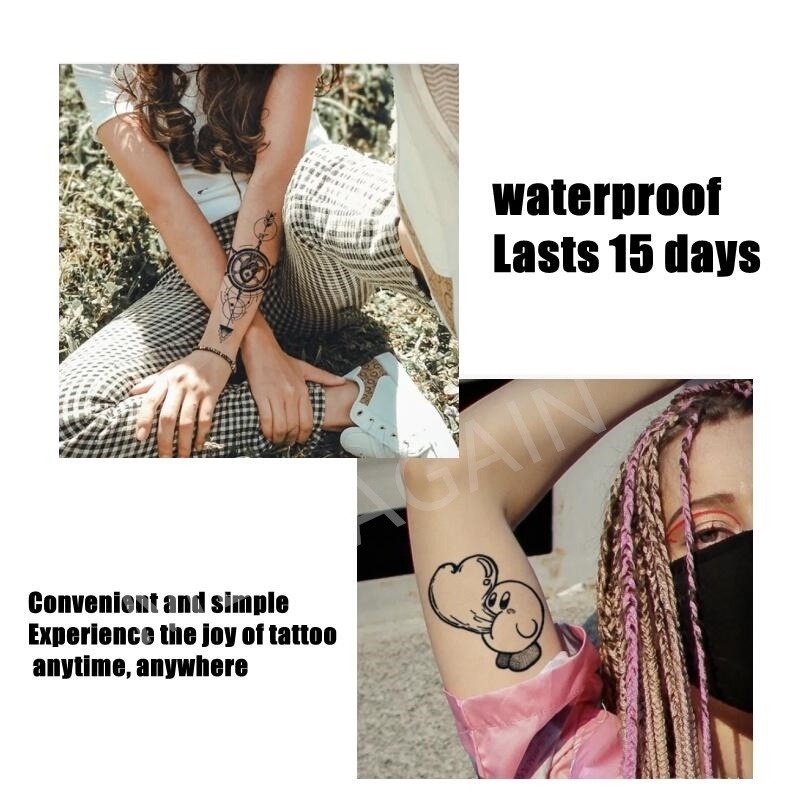 【MEET Magic Tattoo】 6 Cm x 10 Tatuaje Mágico Impermeable Temporal Adhesivo Dura Hasta 15 Días