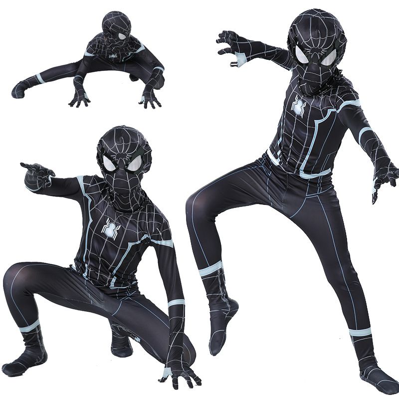 Black Spider-Man Homecoming Cosplay Costume Spiderman Jumpsuit For Adult &  Kids | Shopee Colombia