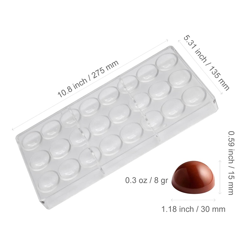 Paquete De 2 Moldes De Policarbonato De Chocolate Para Hacer Dulces , Bandeja En Forma Jalea , Trufa , Bonbons , Galletas #2