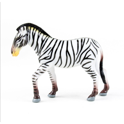 Mojo Animal Planet Zebra Juguete de plástico sólido Wild Zoo Negro Y Blanco 