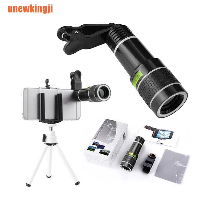 16X52 HD Óptico con Lente con Zoom Cámara Telescopio Monocular Con Clip Para Teléfono Celular