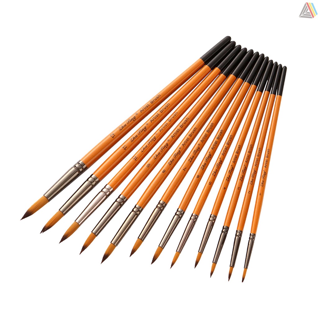 Pinceles y brochas Tweal Brochas de Pintura 12 Brocha Profesional Redonda,Conjunto De Pinceles De Artista De Nylon para Acrílico Acuarela Pintura Al Óleo de Crafts-Azul vemax.es